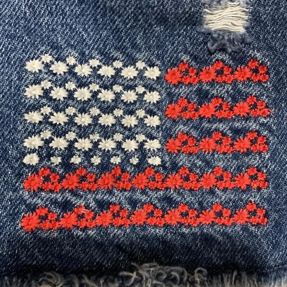Old Navy American Flag Jean Shorts